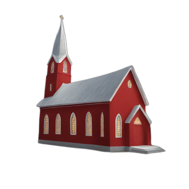 romantic red church  emoji