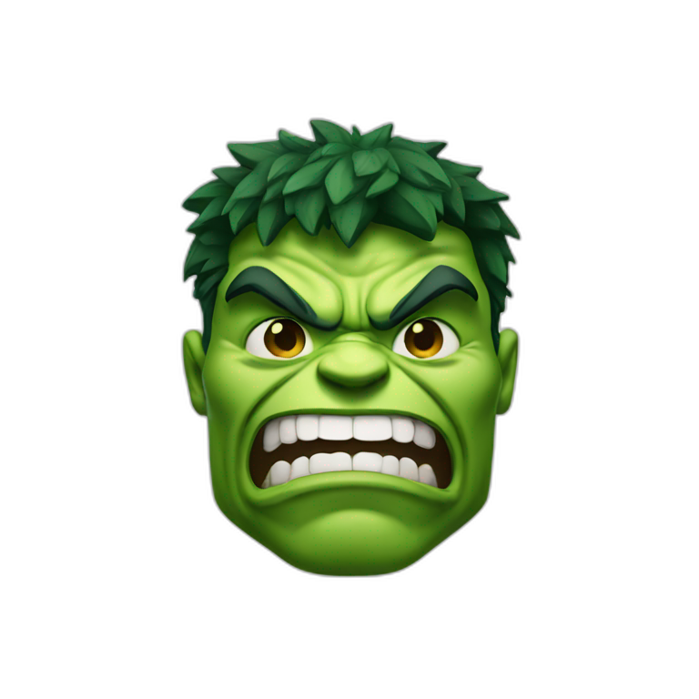 Hulk with smiley face emoji