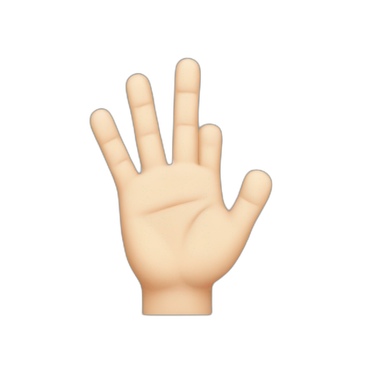 one finger of man palm emoji