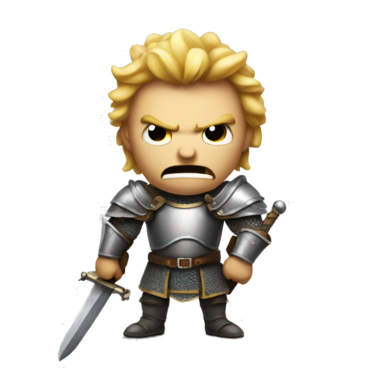 Angry sword knight emoji