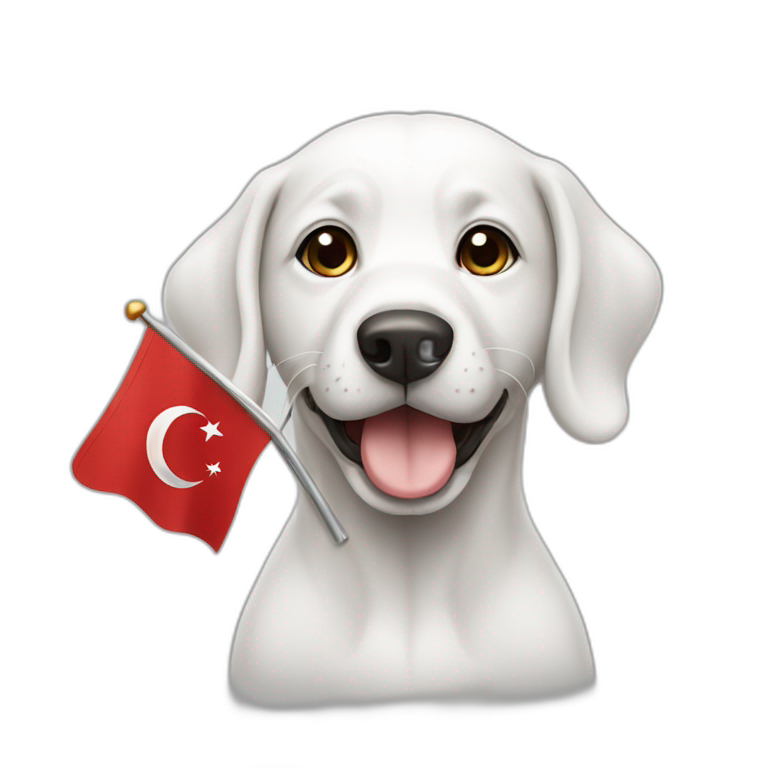 dog with turkish flag emoji