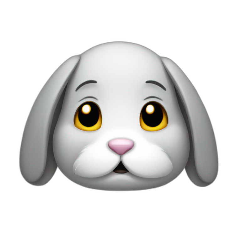 Sad crying rabbit emoji