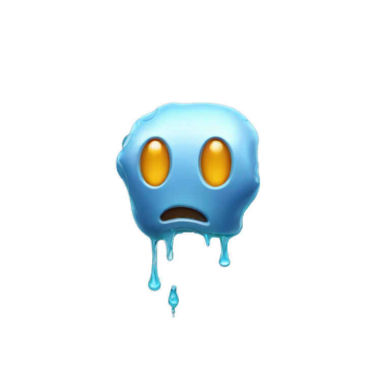 melting robot face emoji