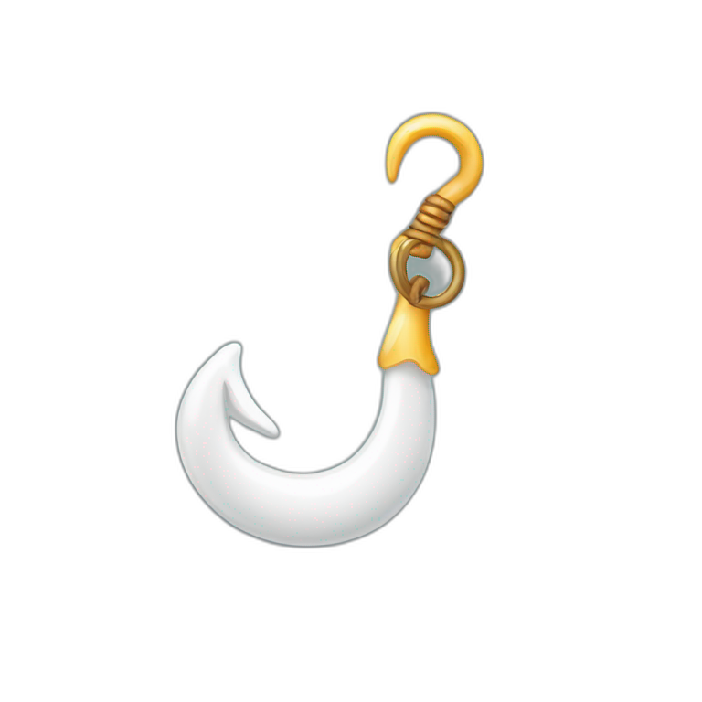 Hook with roop white vector emoji