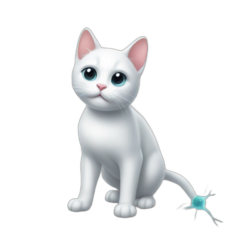 white cat neuron activation meme emoji