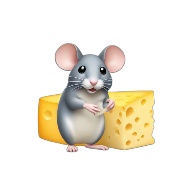 mouse made of cheese emoji