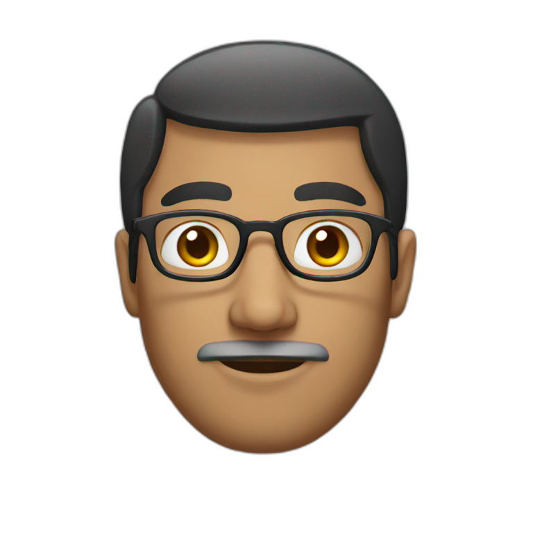 an arab man with glasses emoji