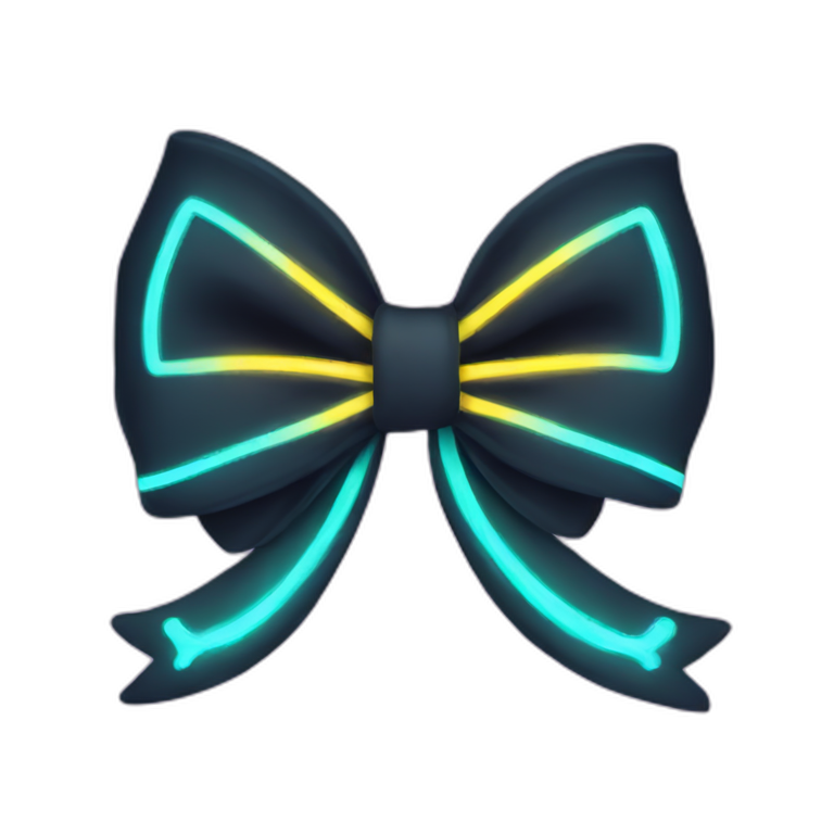 Neon light bow emoji