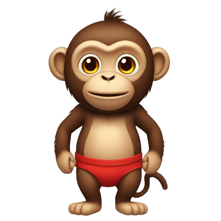 Monkey with red bum emoji