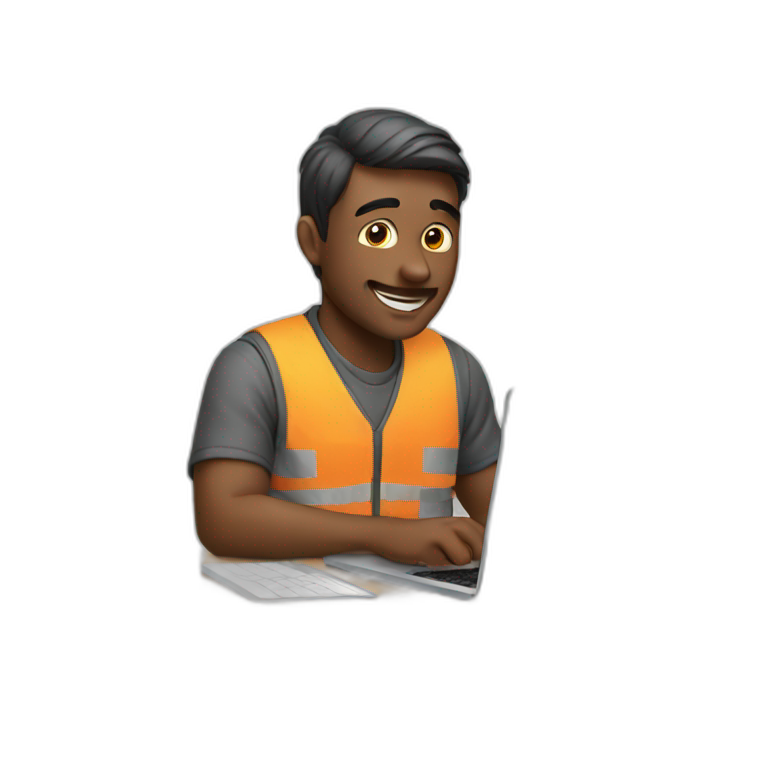 A man working in laptop emoji