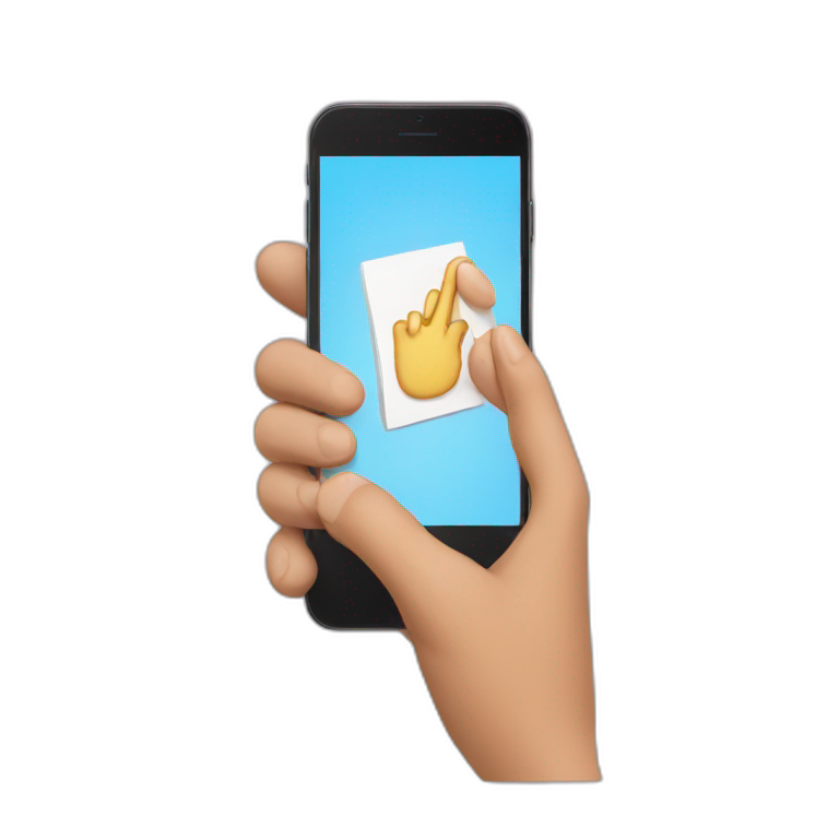 Hand scrolling on phone emoji