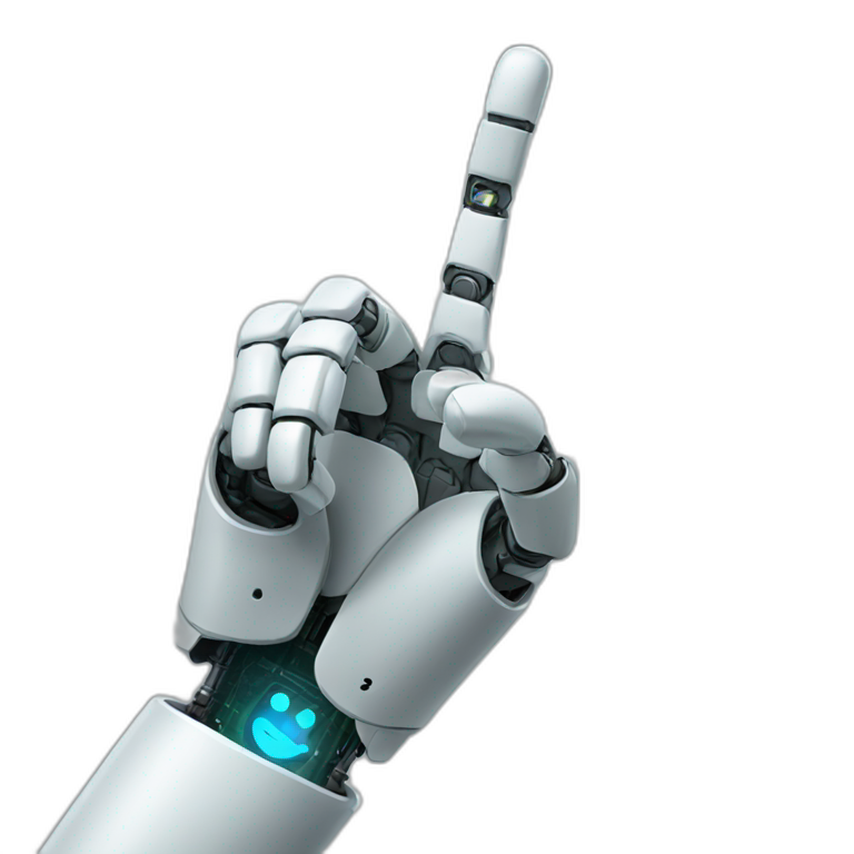 hand peace robot emoji