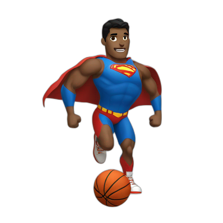 Superman playing basketball emoji