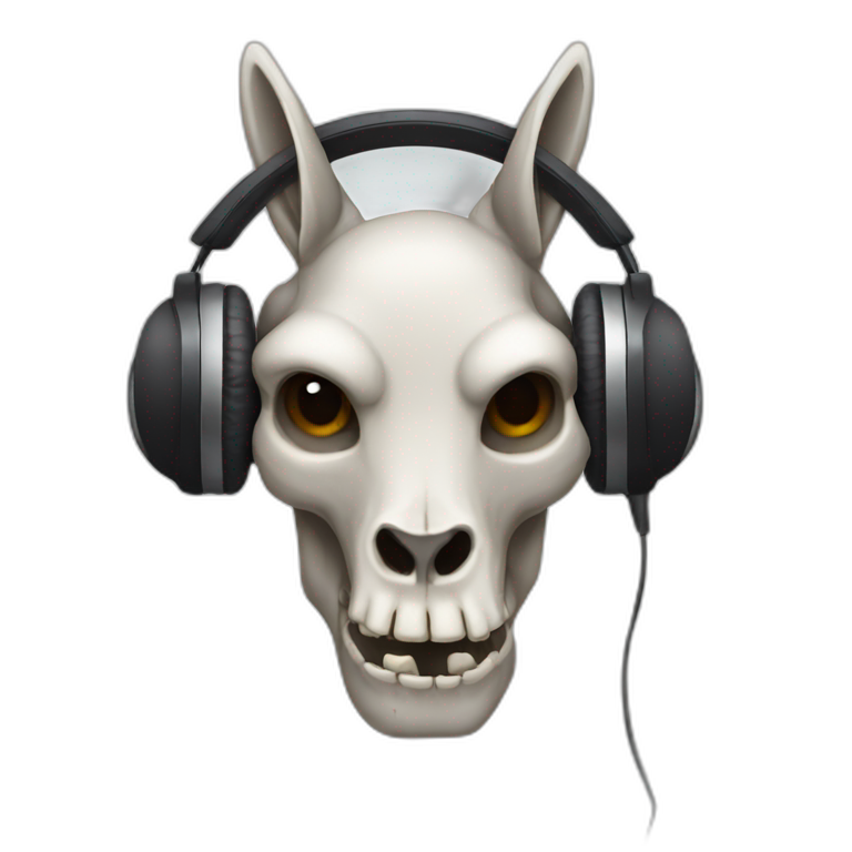 skull-donkey-wearing-headphones emoji