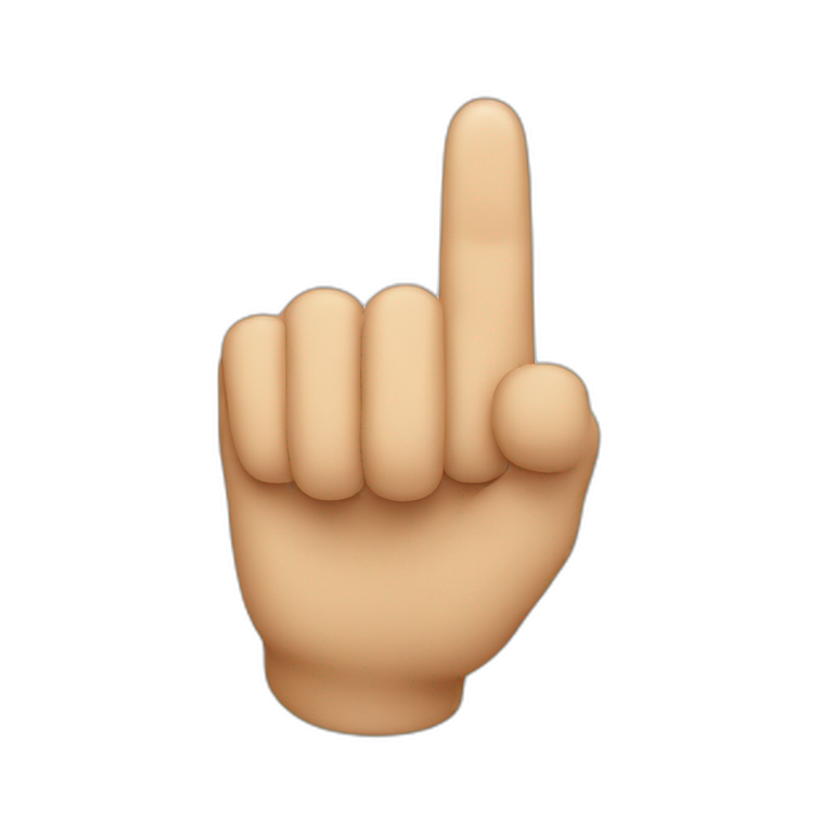 Finger up with ring emoji