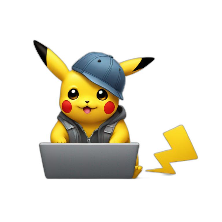 pikachu-with-a-laptop emoji
