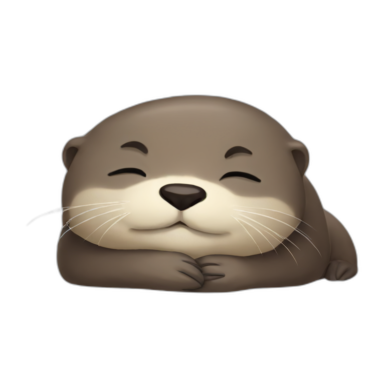 Otter sleeping face emoji