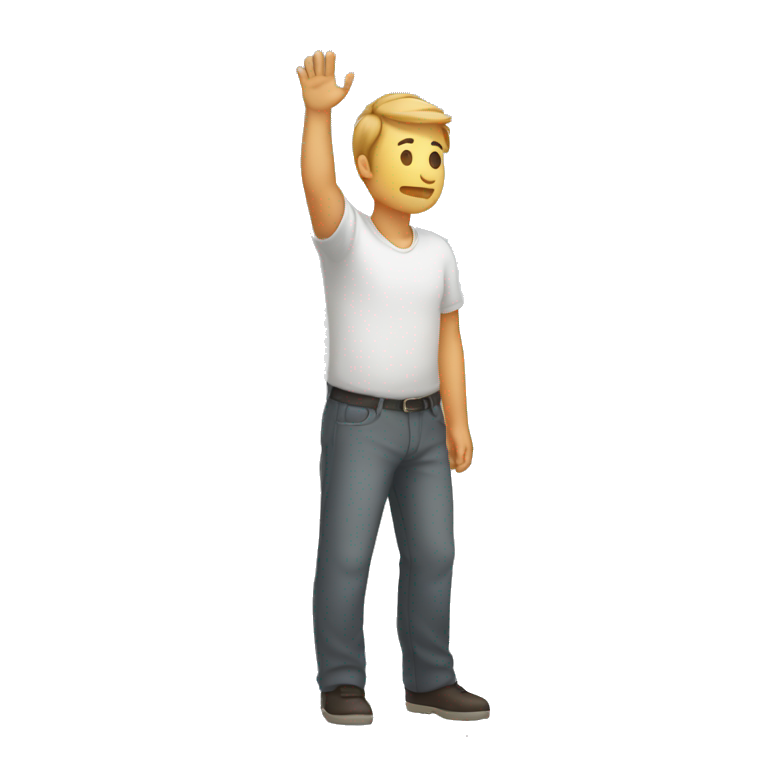 One person head down hand raise emoji
