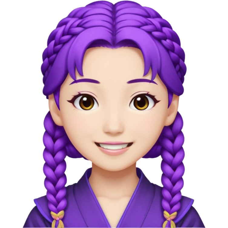 Rumi from K-pop demon hunters purple braid 1 Sticker