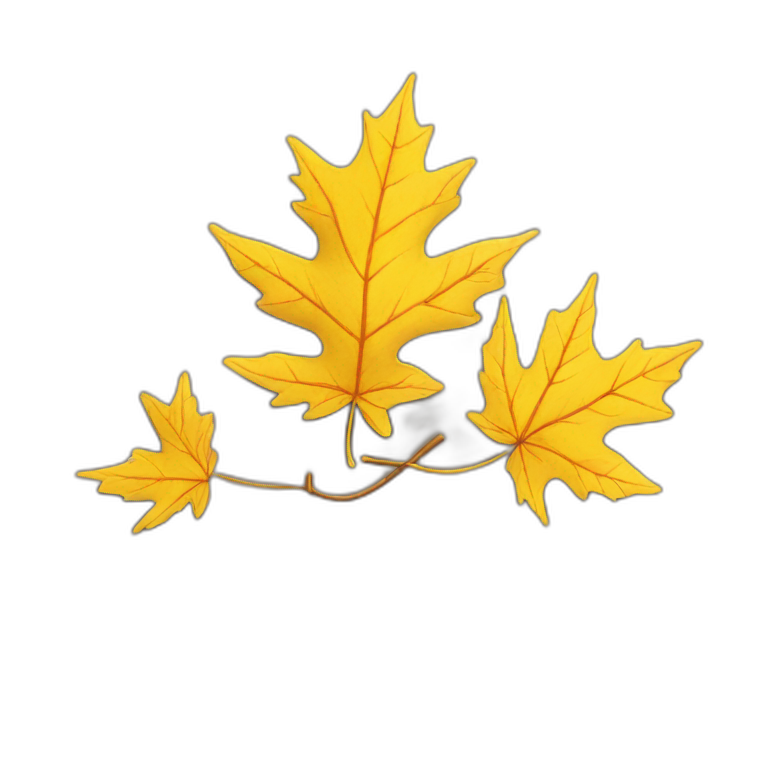 maple leaf autumn yellow emoji