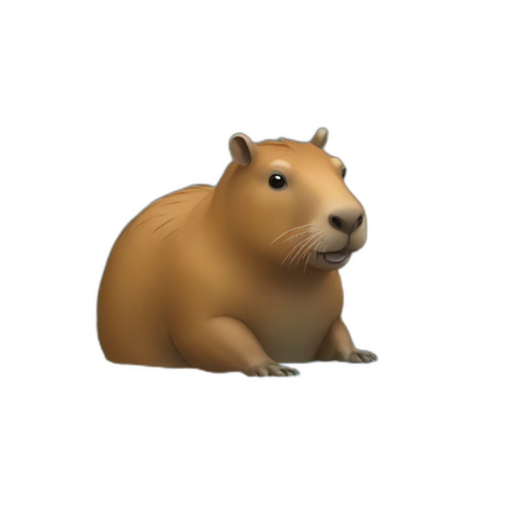 a capibara in a pool emoji