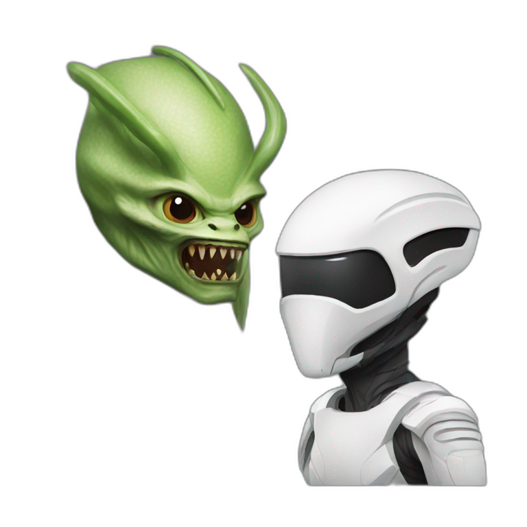 Predator and alien emoji
