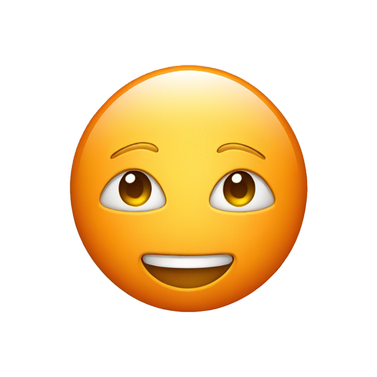 Neutral  face smiley orange emoji