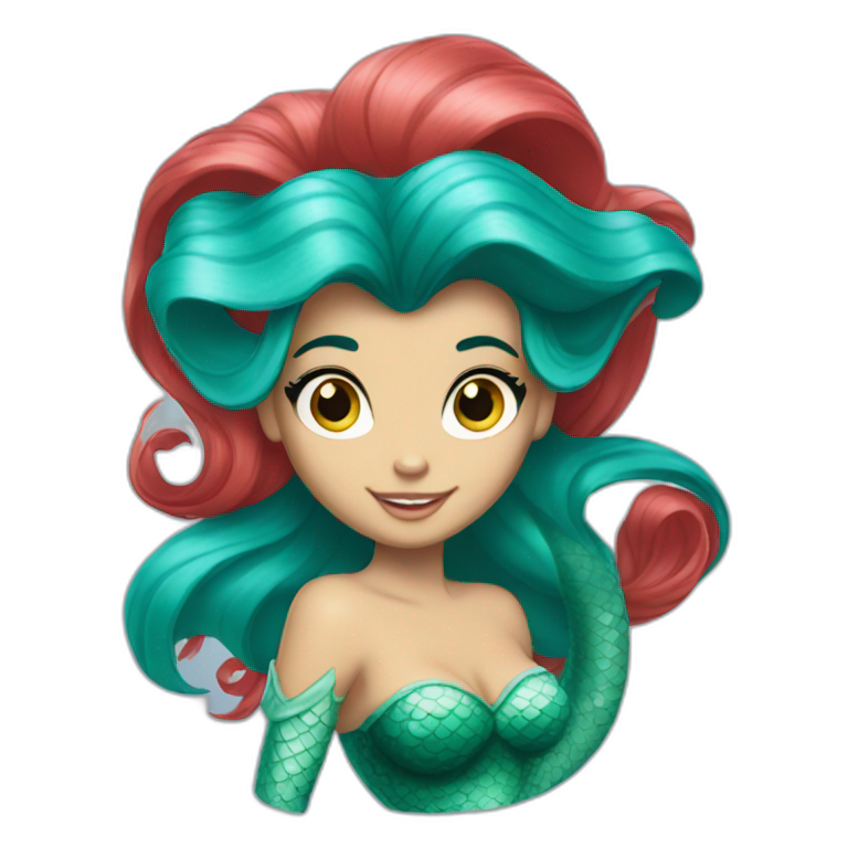 Ariel little mermaid emoji