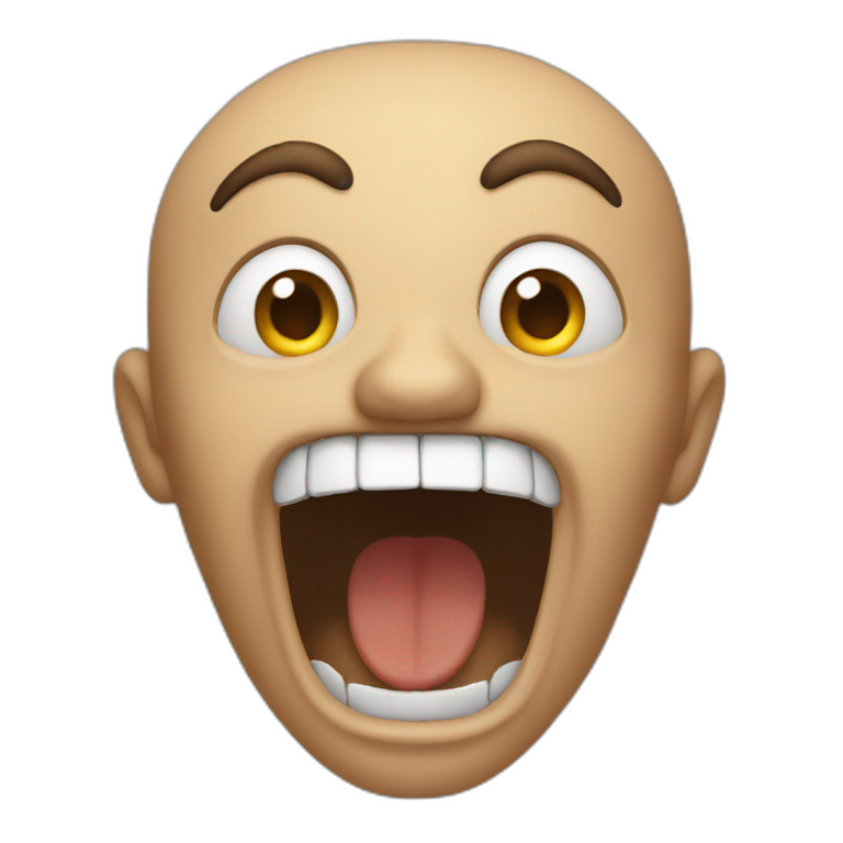 A screaming man emoji
