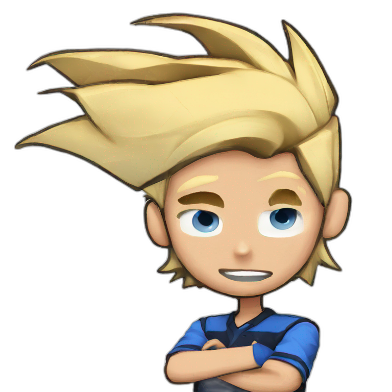 blonde boy with blue shirt emoji