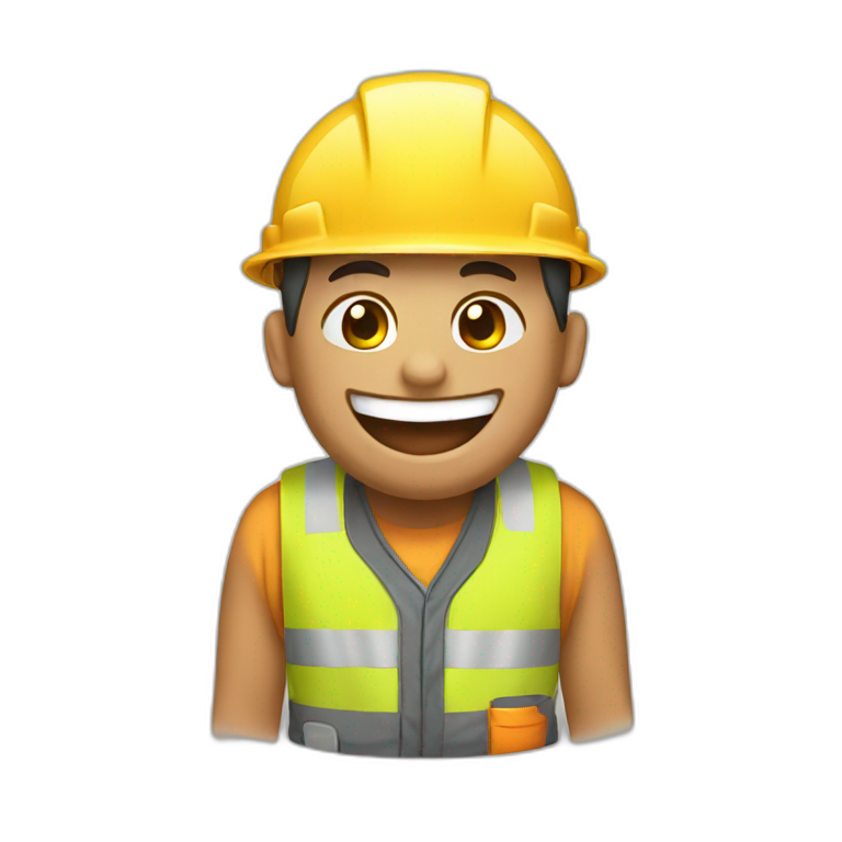 construction worker happy emoji
