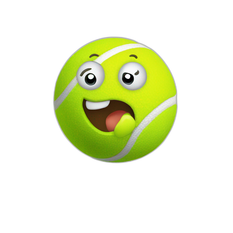 confused tennis ball emoji