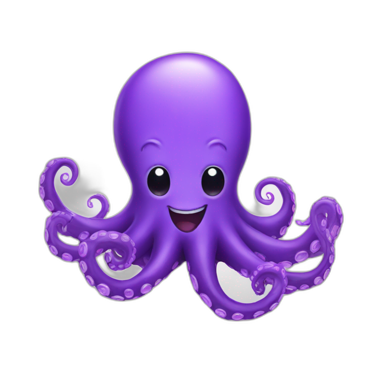Smily purple octopus emoji