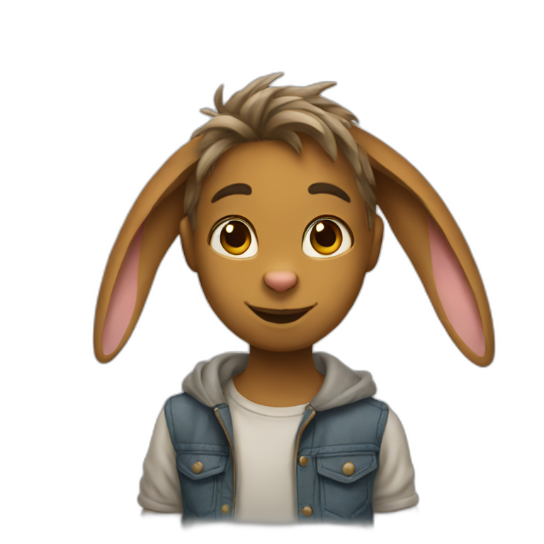 Bunny-as-artist emoji