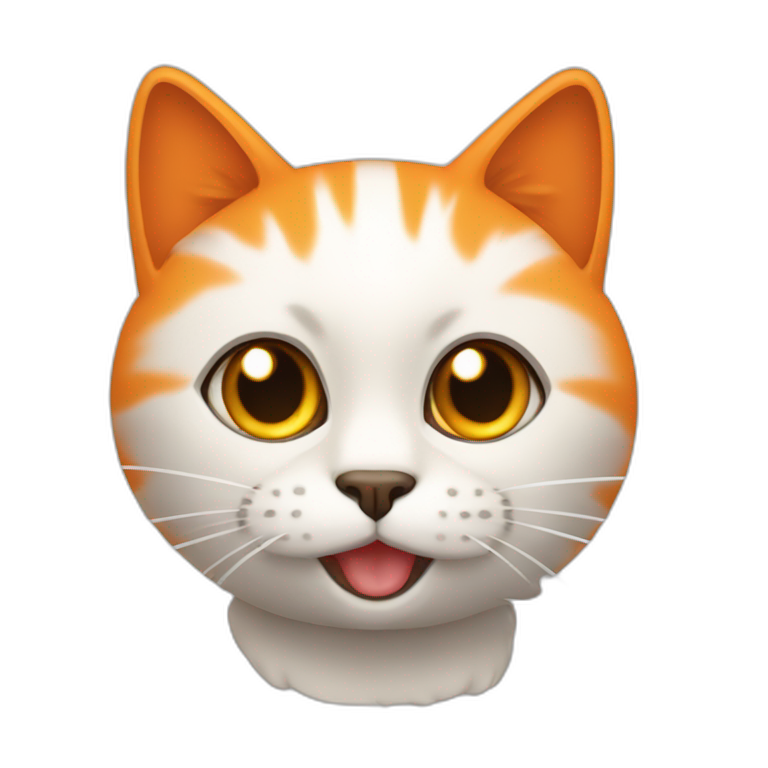 un gato naranja con antifaz emoji