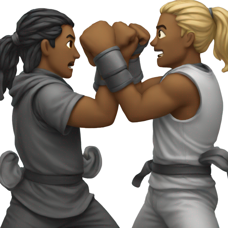 two people fighting emoji