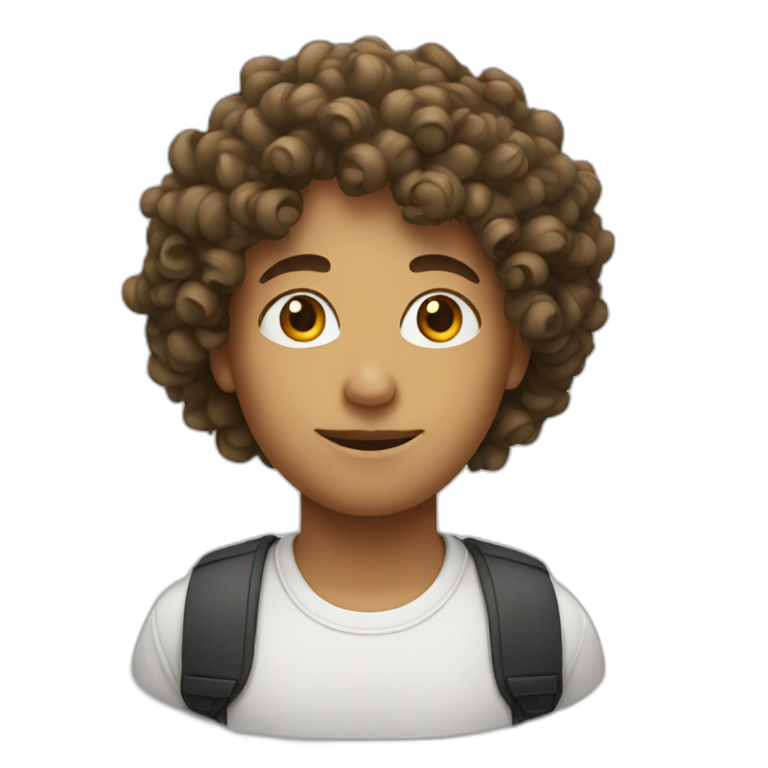 Curly haired  emoji