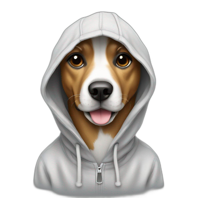 Dog with hoodie  emoji