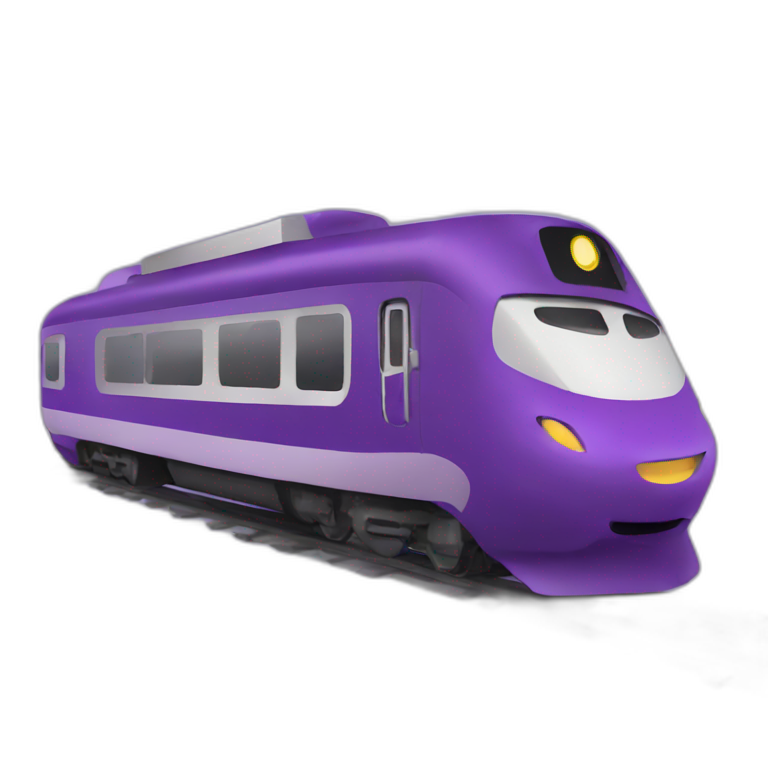 Train high velocity purple girl driving emoji