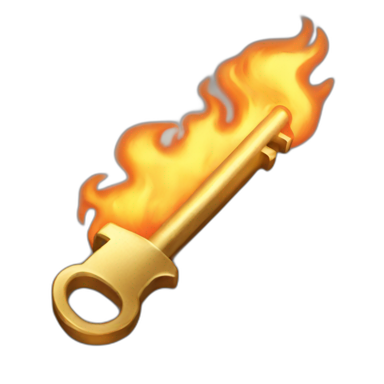 Key on fire emoji