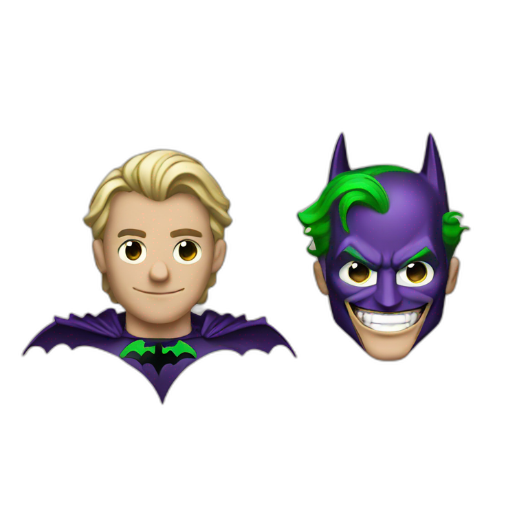 Batman and joker emoji