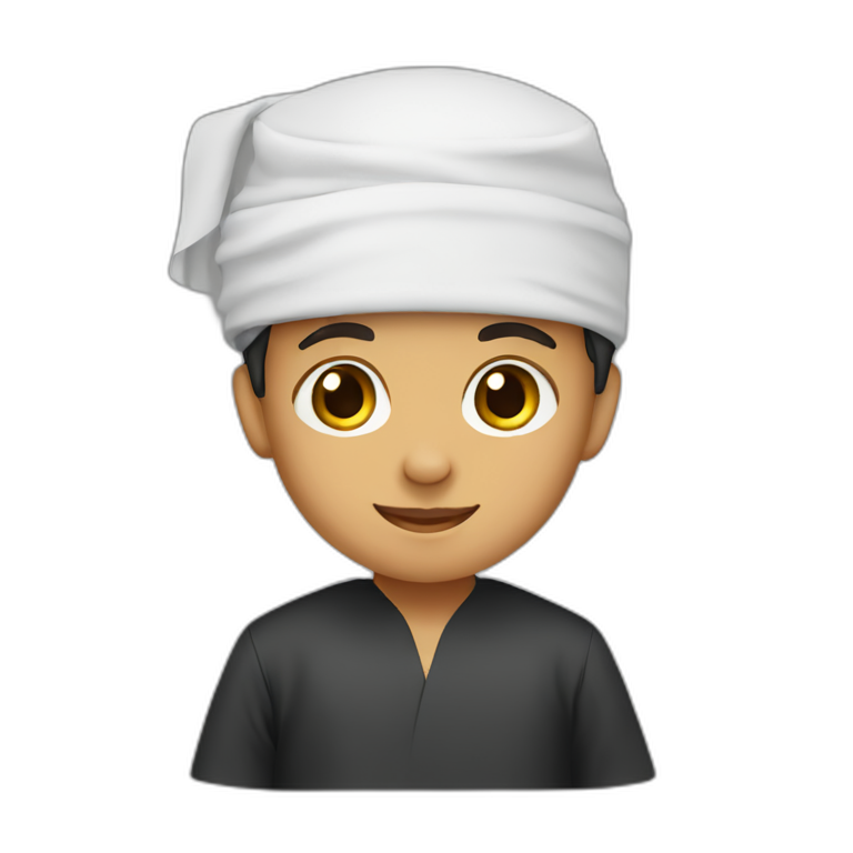 boy wearing omani thobe and cap emoji
