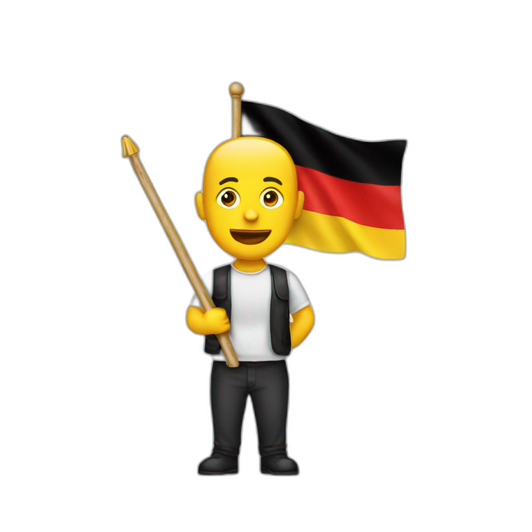 man holding german flag emoji