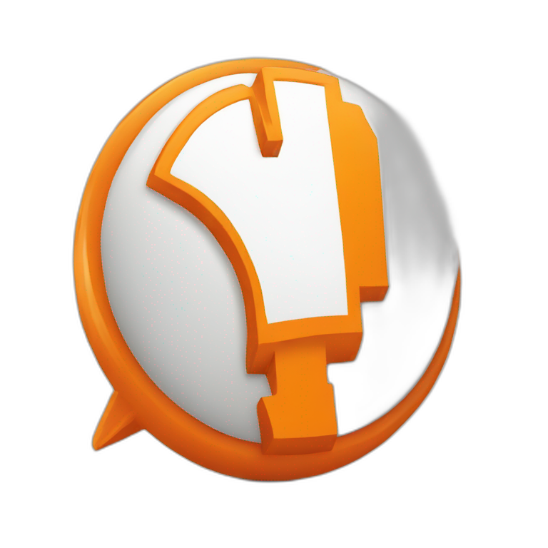 rounded location pin, orange emoji