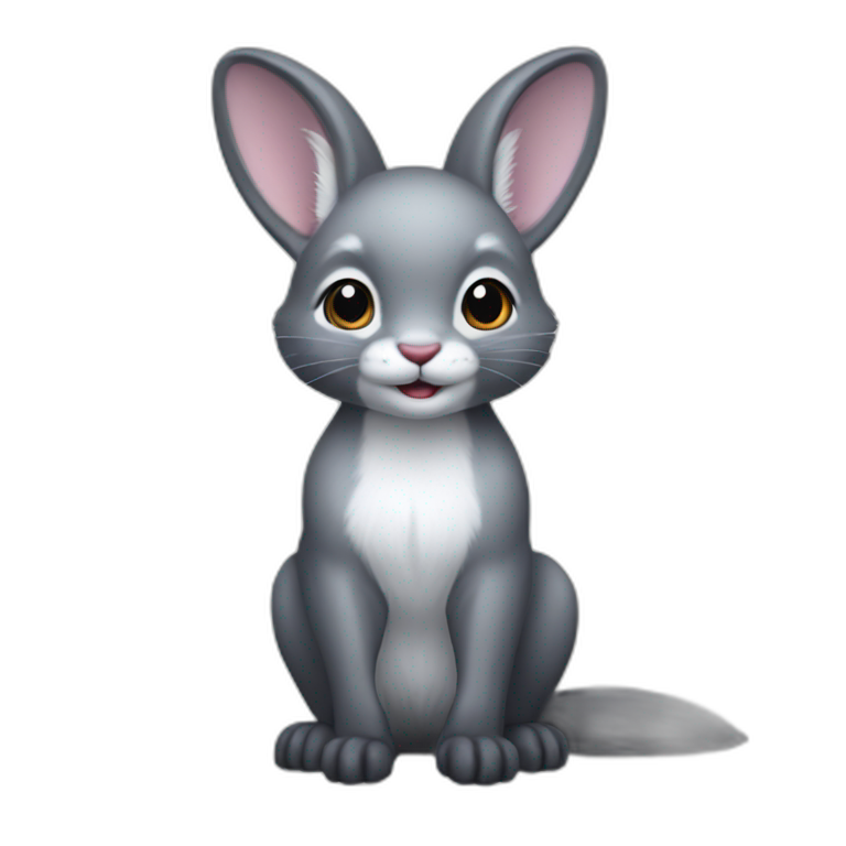 silver marten bunny emoji