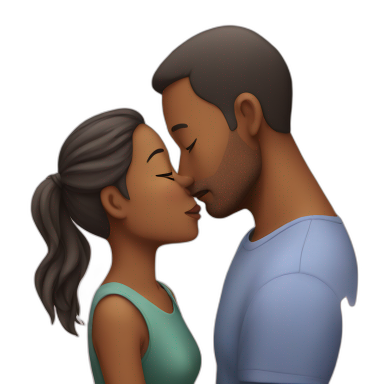 Dad kiss mom emoji