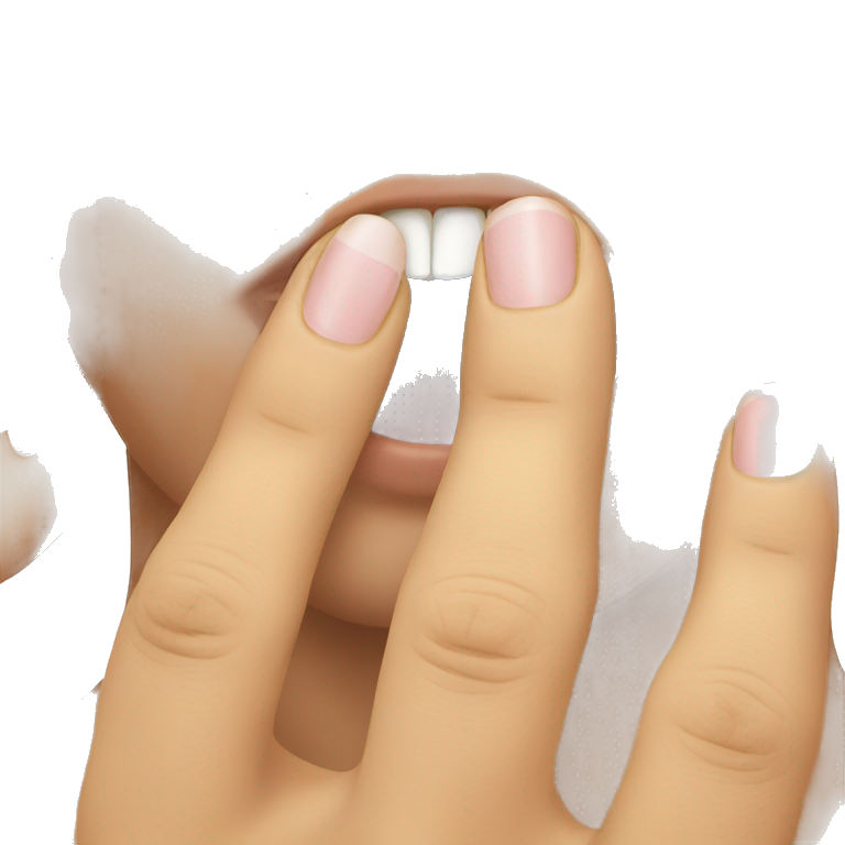 Biting nail emoji