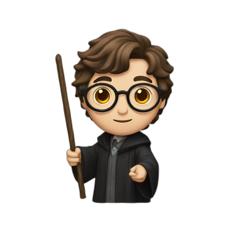 harry potter with wand emoji