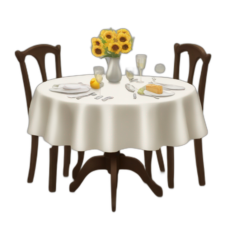 dining table for two emoji