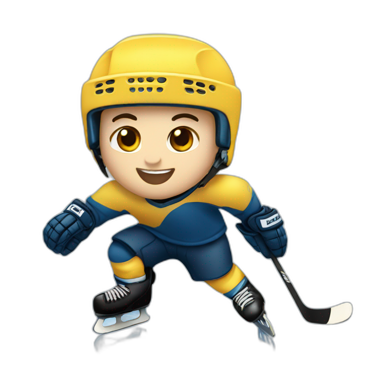 Ice skating hockey emoji
